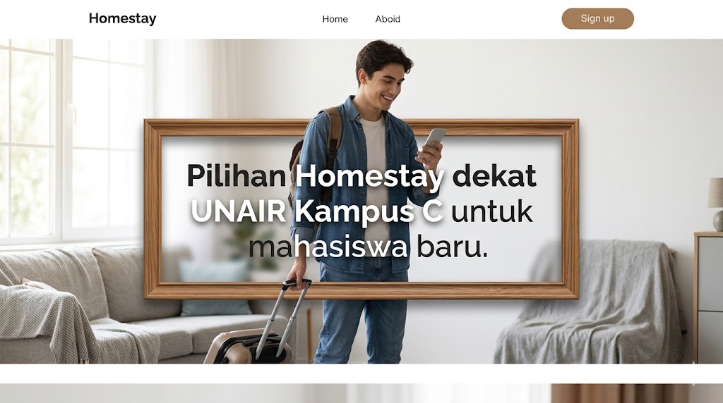 Pilihan Homestay dekat UNAIR Kampus C untuk mahasiswa baru.