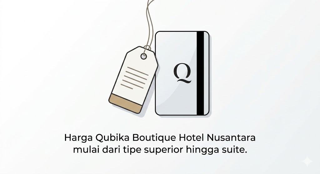 Daftar Harga Qubika Boutique Hotel Nusantara mulai dari tipe superior hingga suite.