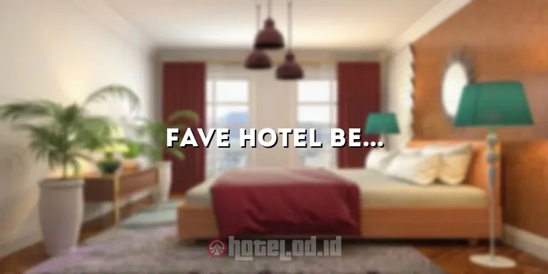 Fave Hotel Bekasi: Hotel Mewah dengan Pelayanan Terbaik di Kota Bekasi