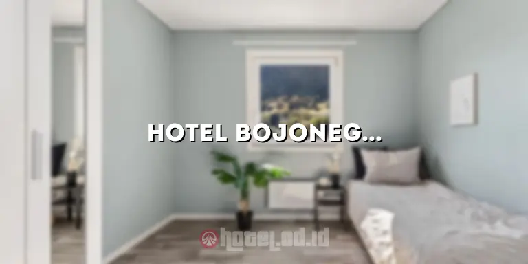 Hotel Bojonegoro Murah: Penginapan Nyaman dengan Harga Terjangkau