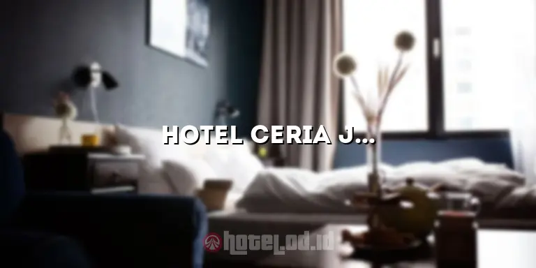 Hotel Ceria Jambi: Nikmati Pengalaman Menginap yang Mengesankan