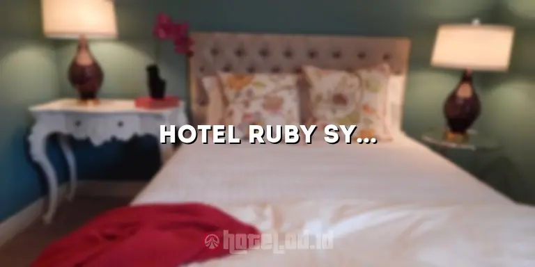 Hotel Ruby Syariah: Penginapan Nyaman dengan Konsep Syariah