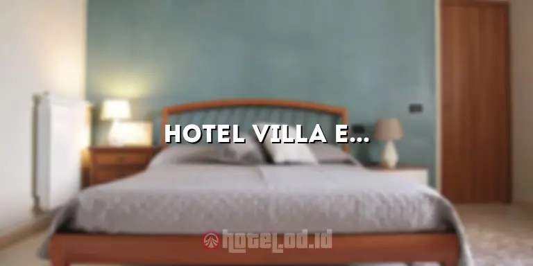 Hotel Villa Emitta Tomohon: Penginapan Mewah dengan Pemandangan Menakjubkan