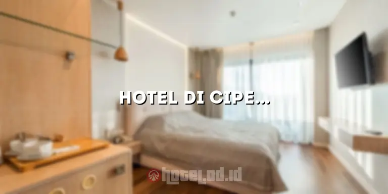 Hotel di Cipete: Menikmati Penginapan Nyaman dengan Pemandangan Indah