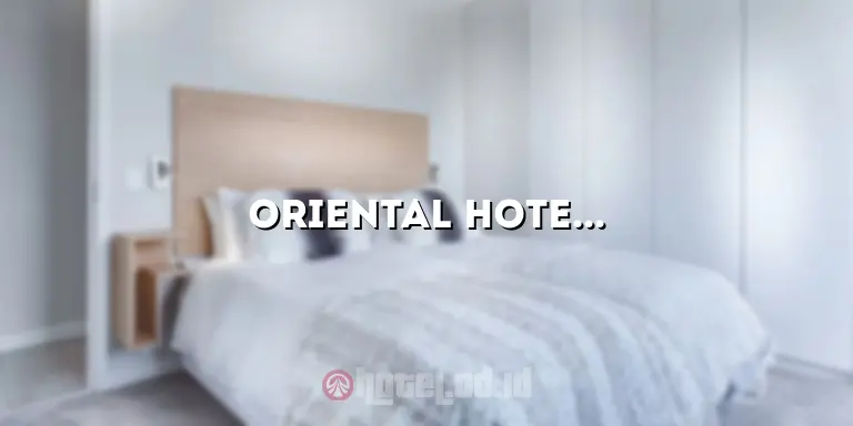 Oriental Hotel Murders: Ketika Kejahatan Mengguncang Dunia