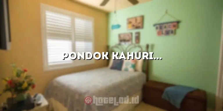 Pondok Kahuripan Hotel: Penginapan Nyaman di Tengah Kota Bandung