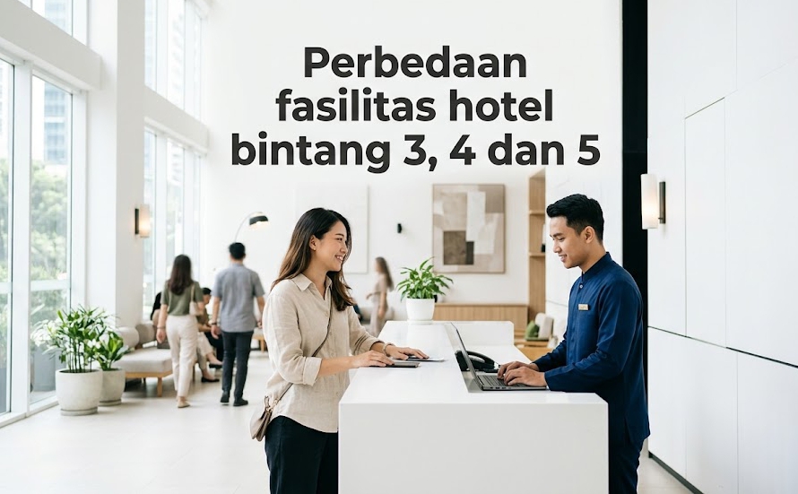 Memahami perbedaan kelas fasilitas hotel berdasarkan standar jumlah bintang untuk kenyamanan menginap.